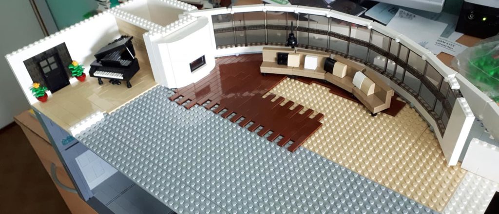 MOC Lego construcción chalet Tony Stark Iron man interior superior