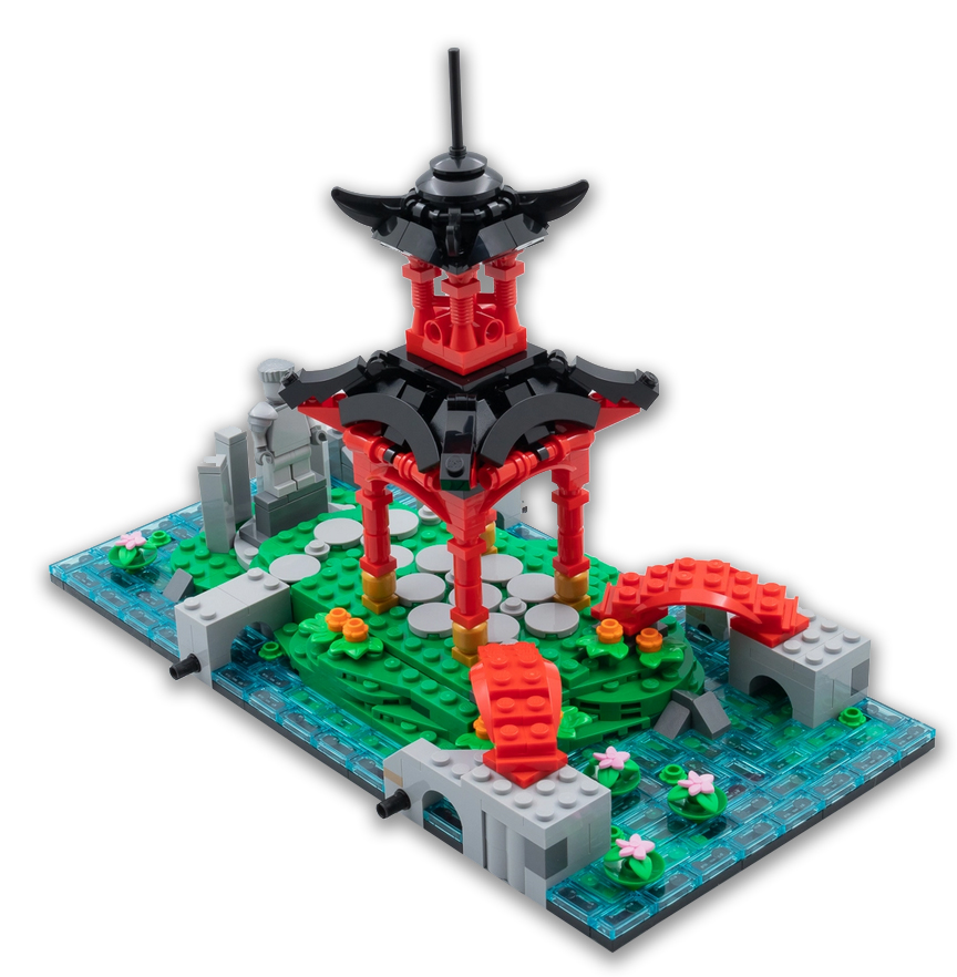 lego Chinese buildings and temples