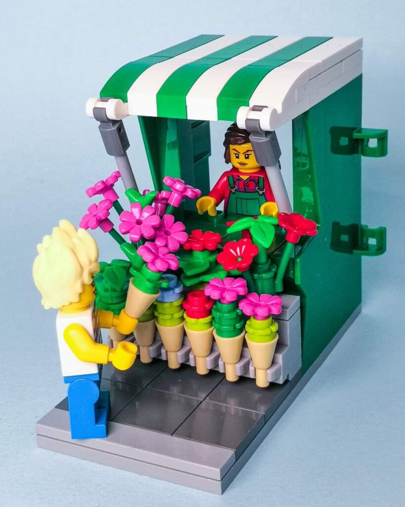 Mini floristería del centro Lego
