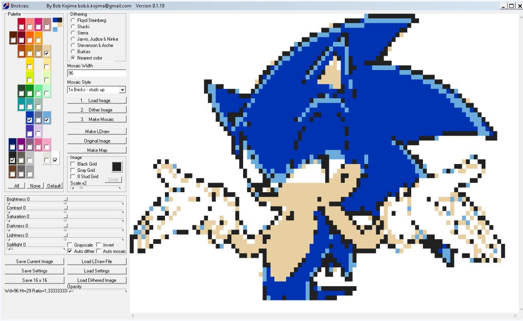 Como crear tu propio mosaico Lego paso a mosaico de Sonic
